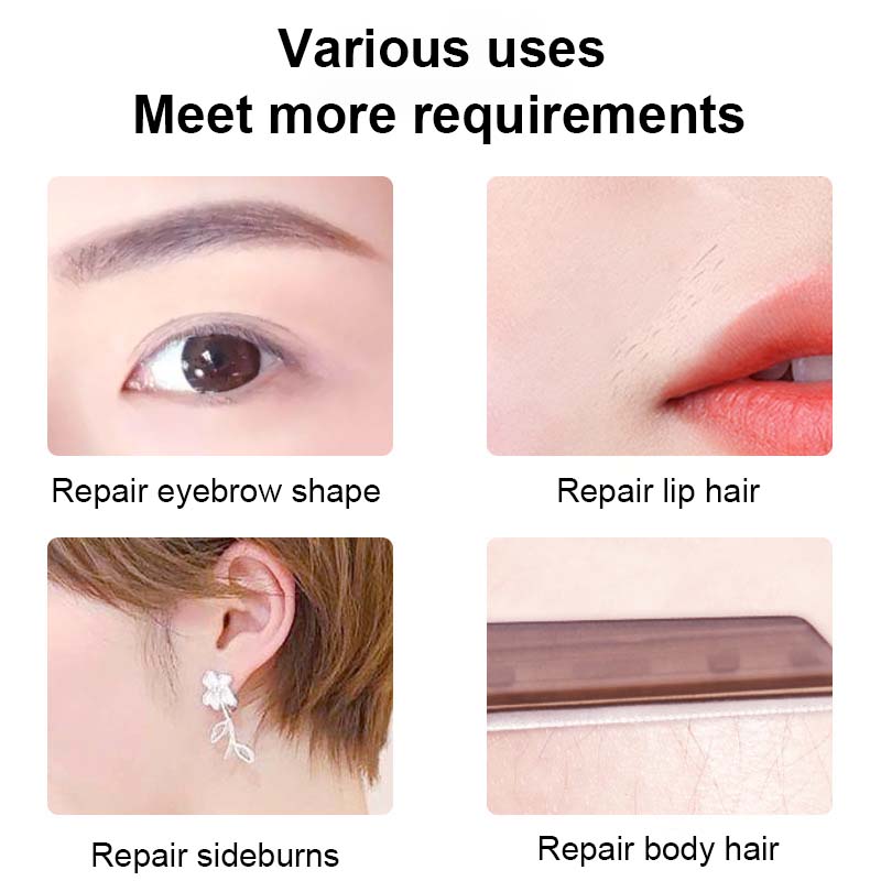HROR 2 PCS New Round Compact and Exquisite Folding Clamshell Eyebrow Trimmer