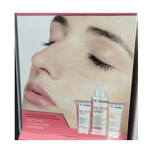 V-SOIN PACK ROUTIN D'ECLAIRCISSEMENT ET DE PROTECTION POUR LA PEAU
