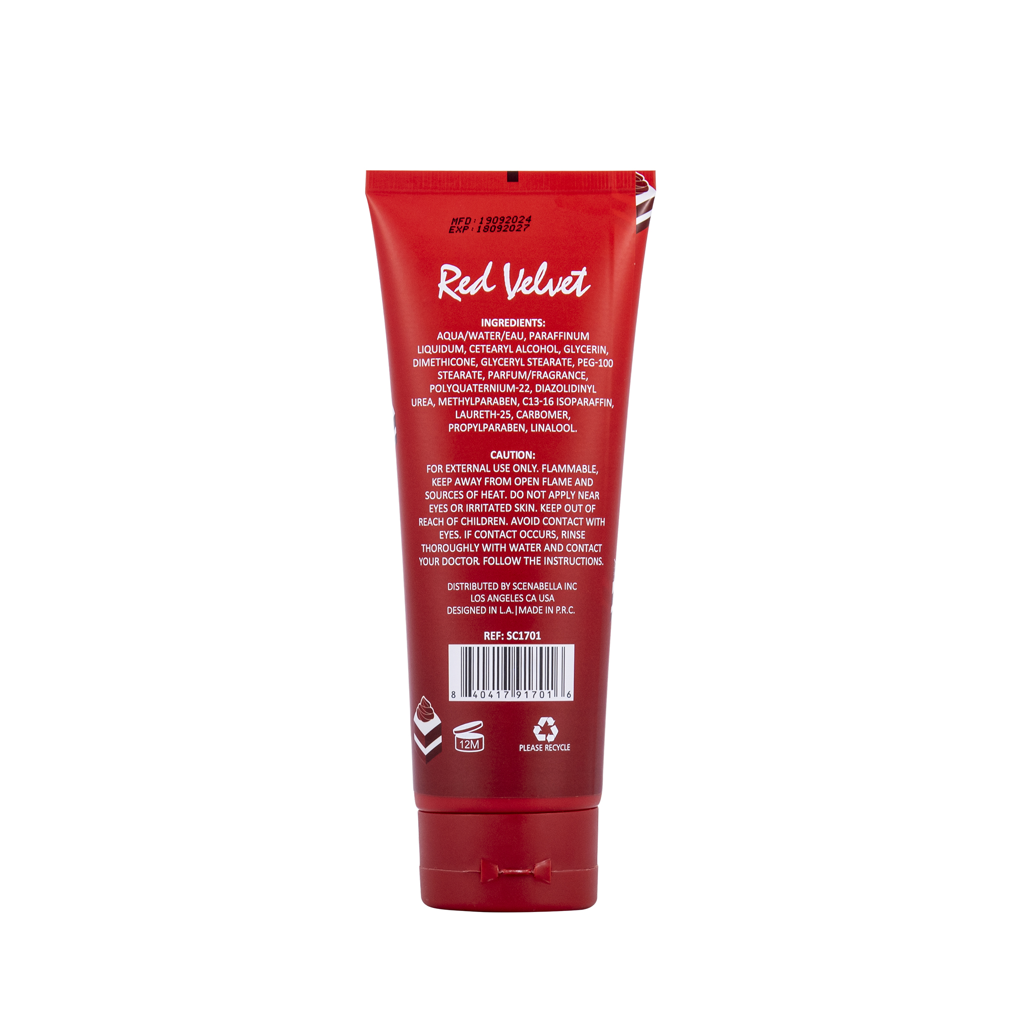 Scenabella Lotion parfumée. Lait de corps gourmand aux red velvet    . 236ml