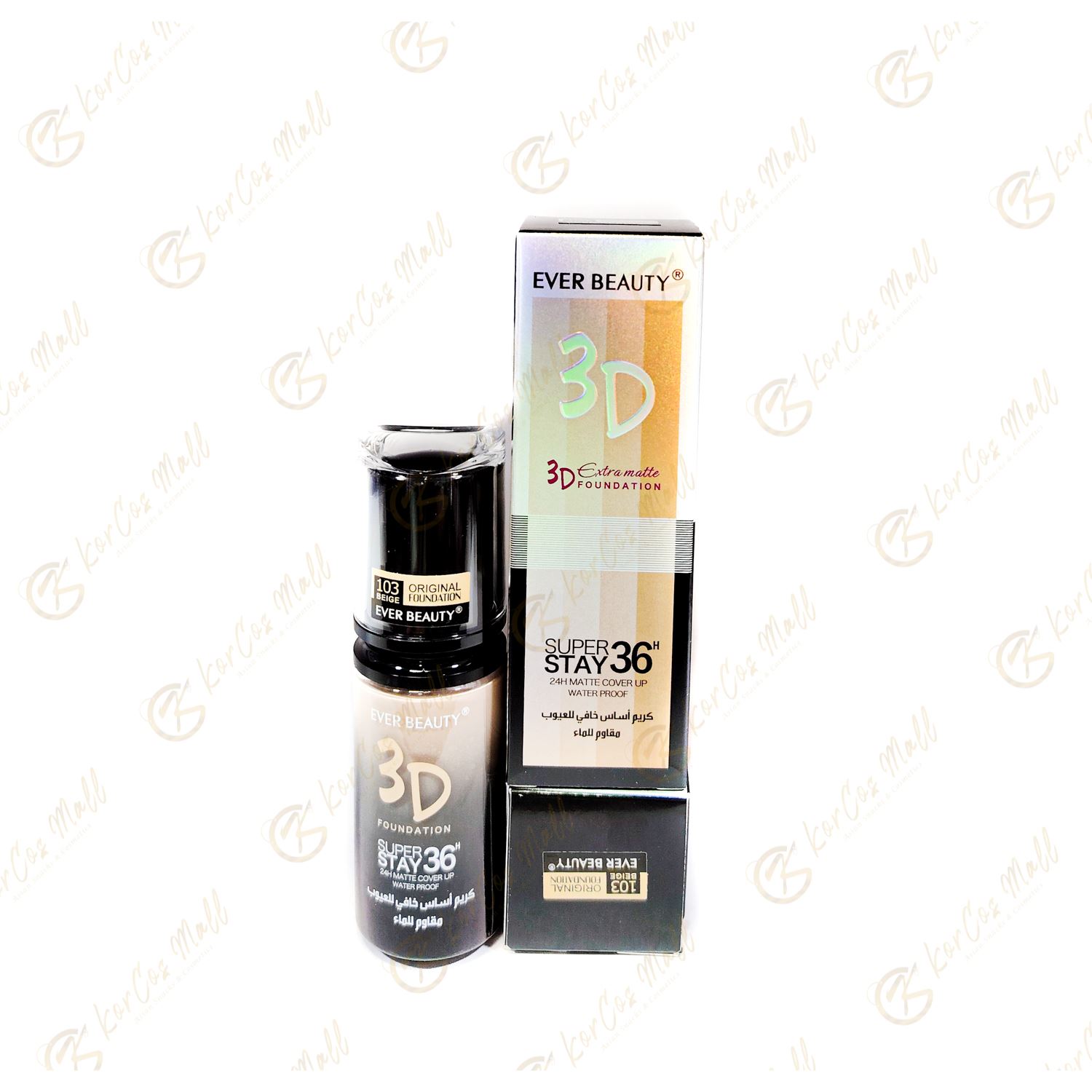 Fond de Teint 3D Ever Beauty - Tenue Extrême et Couverture Parfaite